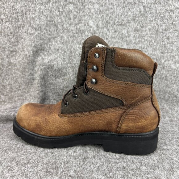 ✅Mens 10 Herman Survivors Revolver Leather Work Boots Brown Soft-Toe Lace-Up FO - Picture 11 of 13